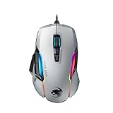 Roccat Kone AIMO Gaming Maus (hohe Präzision, Optischer Owl-Eye Sensor (100 bis 16.000 Dpi), RGB AIMO LED Beleuchtung, 23 programmierbare Tasten, Designt in Deutschland, USB), weiß(remastered)