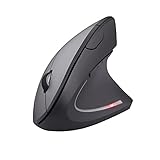 Trust Verto Kabellose Vertikale Maus, Wireless Ergonomische Maus, Vorbeugung Gegen Mausarm/Tennisarm (RSI Syndrom), 800-1600 DPI, Funkmaus für Rechtshänder, PC, Computer, Laptop, Mac, mit Batterien