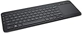 Microsoft All-in-One Media Keyboard (Tastatur mit Trackpad, deutsches QWERTZ Tastaturlayout, schwarz, kabellos)