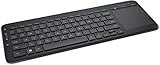 Microsoft All-in-One Media Keyboard (Tastatur met Trackpad, deutsches QWERTZ Tastaturlayout, black, kabels)