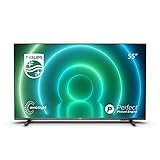 Philips TV 55PUS7906 55 Zoll 4K UHD LED Android TV mit Ambilight, Philips Fernseher, HDR10+, Dolby Vision, Atmos Sound, Anthrazit, Google Assitant kompatibel, Gaming-Mode, (Modeljahr 2021)