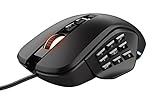 Trust Gaming GXT 970 Morfix Anpassbare Gaming Maus, 4 Magnetische Seitenplatte, 200-10.000 DPI, Mouse mit RGB-Beleuchtung, USB, PC Maus mit Programmierbare Tasten für Computer und Laptop - Schwarz