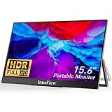 Portable USB C Monitor, InnoView 15,6 Zoll Tragbarer Monitor, 1920x1080 FHD IPS HDR Externer Mobiler Bildschirm, mit Mini HDMI/Typ-C, für Smartphone/Tablet-PCs/Laptop/PC/Xbox/Switch/MacBook
