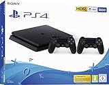 PlayStation 4 - Konsole (500 GB, schwarz, slim, F-Chassis) + zweiter DualShock 4 Controller