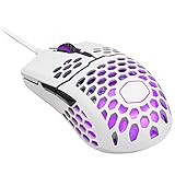 Cooler Master MM711 RGB-LED Lightweight 60g Wired Gaming Mouse - 16000 DPI Optical Sensor, 20 Million Click Omron Switches, Smooth Glide PTFE Feet, and Ambidextrous Honeycomb Shell - Matte White