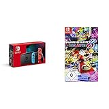 Nintendo Switch Konsole - Neon-Rot/Neon-Blau (neue Edition) + Mario Kart 8 Deluxe [Nintendo Switch]