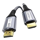 Gardien 8K HDMI 2.1 Kabel 2M 48Gbps Ultra High Speed Geflochtenes HDMI Cable, Unterstützt Dynamic HDR, eARC, Dolby Atmos, 8K@60Hz, 4K@120Hz, 3D, VRR, HDCP 2.2 2.3, Kompatibel mit TV/PS5/Xbox