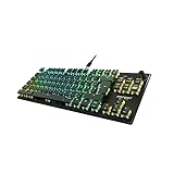 Roccat Vulcan TKL Pro - Kompakte optische RGB Gaming Tastatur, AIMO LED Einzeltastenbeleuchtung, Titan Switch Optical, Aluminiumoberfläche, Multimediarad