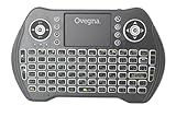 Ovegna MT10: Mini-Tastatur mit Hintergrundbeleuchtung, QWERTZ (Deutsch), kabellos, mit Touchpad, für Smart TV, Mini PC, HTPC, Konsole, Computer, Raspberry 2/3, Android TV