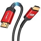 JSAUX 8K HDMI Kabel 3Meter, HDMI 2.1 Kabel Highspeed Ethernet 48Gbps 8K@60Hz, 4K@120Hz, UHD HDR 10+, eARC, Dolby Vision, 3D, VRR, Kompatibel mit PS4 Pro, PS5, 8K Gaming, TV, Blu-ray-Player, Projektor