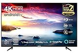 TCL 43BP615 (108cm) LED Fernseher 43 Zoll Smart TV (4K Ultra HD, HDR 10, Triple Tuner, Android TV, Micro Dimming PRO, Prime Video, Alexa und Google Assistant, Chromecast built-in) Schwarz
