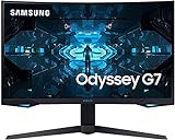 Samsung G7 (C32G73TQSU) 80,01 cm (32 Zoll) QLED Curved Odyssey Gaming Monitor(2.560 x 1.440 Pixel,WQHD, 240 Hz,1ms,1000R, Dual Monitor geeignet, PC,AMD FreeSync, G-Sync Kompatibel) schwarz