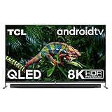 TCL 75X915 8K QLED Fernseher Smart TV (HDR Premium 1000 nits, Dolby Vision Atmos, ONKYO Audiosystem, IMAX Enhanced, Android TV, Prime Video, Google Assistant & Alexa kompatibel, HDMI 2.1)