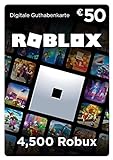 Roblox-Geschenkgutschein |4,500 Robux Guthaben | inklusive exklusivem virtuellem Item| Digital Code für Smartphones, Computer, Tablets, Xbox One, Xbox Series X|S, Oculus Rift et HTC Vive)