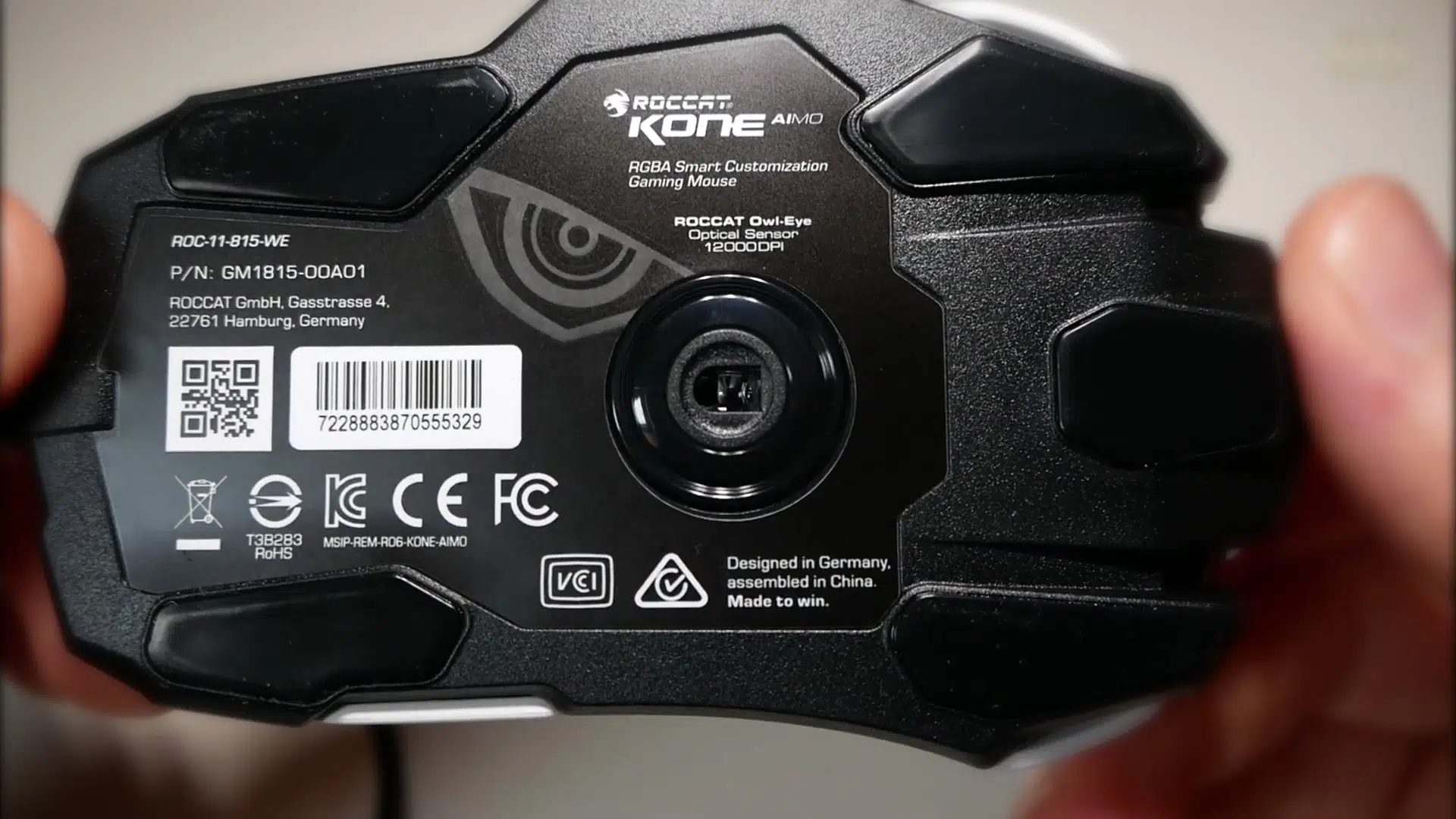 roccat kone aimo owl eye sensor