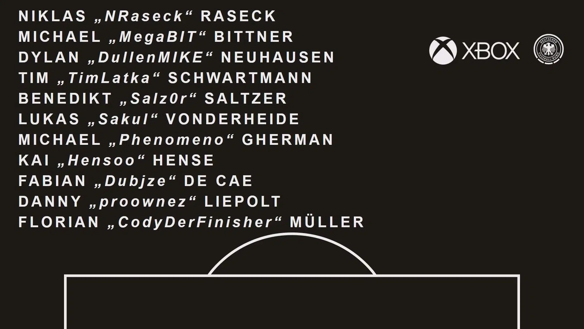 eNationalmannschaft Kader Xbox eNationalmannschaft Kader Xbox