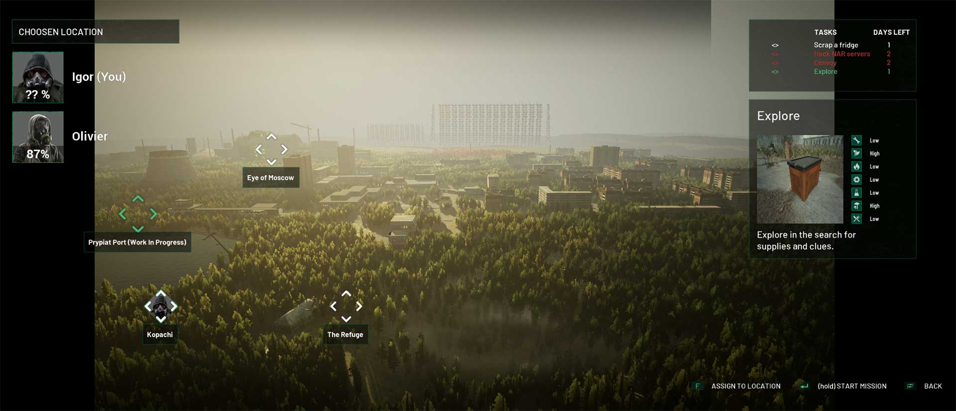 chernobylite missions auswahl chernobylite missions auswahl