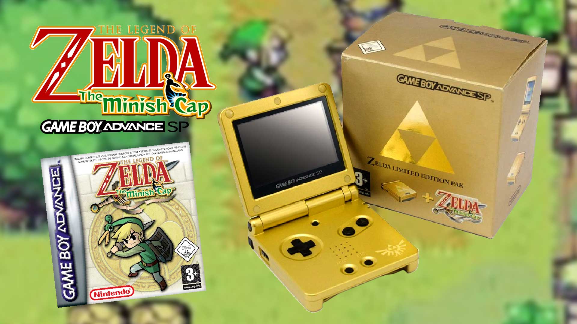 Gameboy Advance Sp Zelda Limited Edition Pak