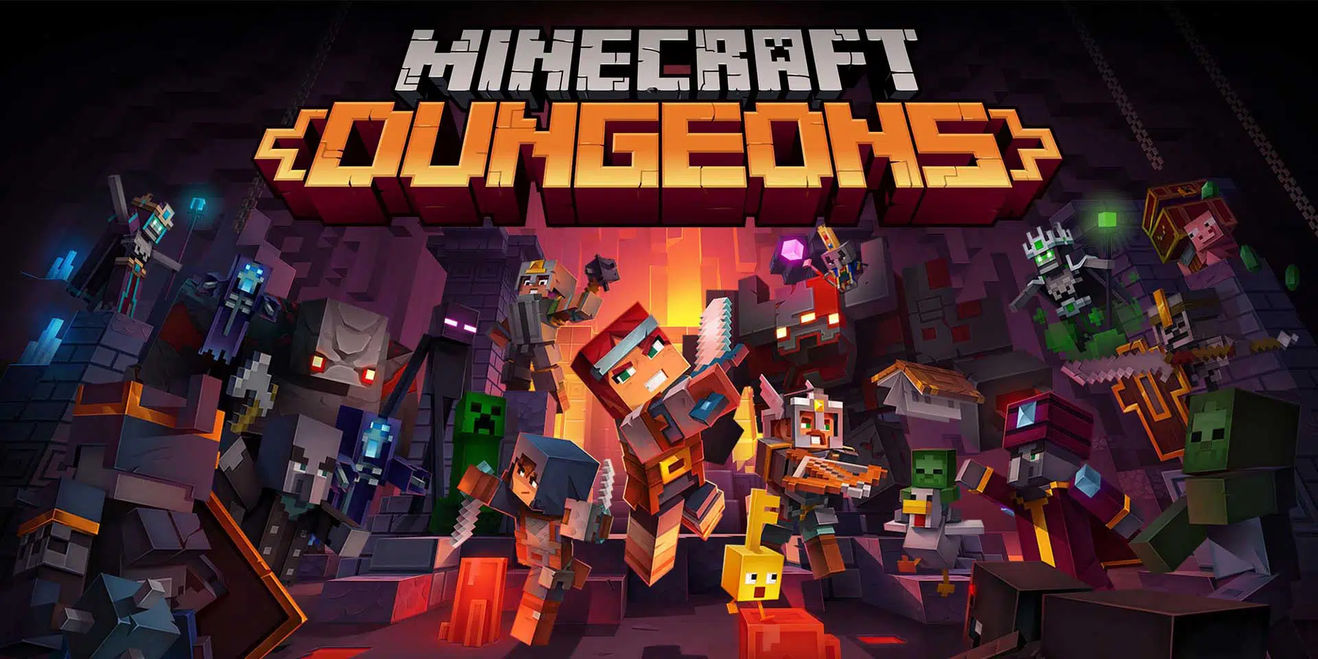 59 200326 NSW NintendoSwitch MinecraftDungeons KeyArt