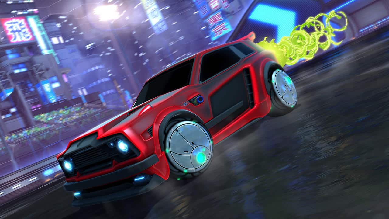 Ombre Fennec Decal, Orbit Wheels, Flamerate Boost. Quelle: Psyonix rl ignition series fennec