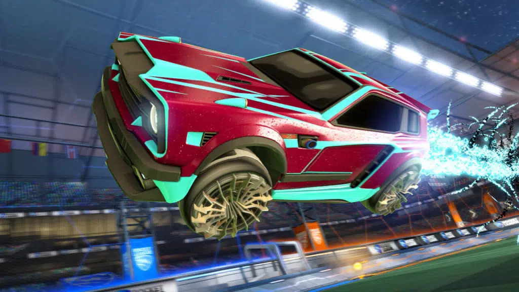 Hardline Decal (Fennec), Cutter Wheels, Quasar Boost. Quelle: Psyonix Hardline Decal (Fennec), Cutter Wheels, Quasar Boost. Quelle: Psyonix