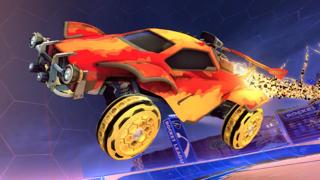 Smokescreen Decal, HNY Wheels, Quasar Boost. Quelle: Psyonix Smokescreen Decal, HNY Wheels, Quasar Boost. Quelle: Psyonix