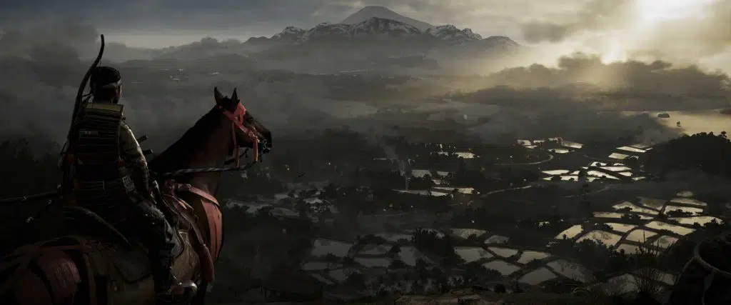 ghost of tsushima reiten landschaft ghost of tsushima reiten landschaft
