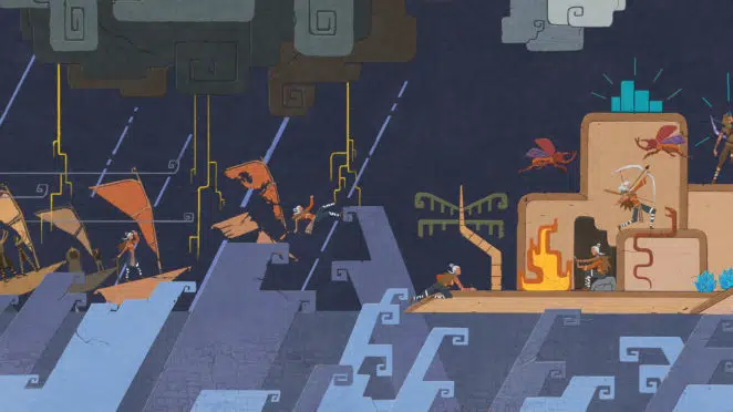 Wandmalerei der Windbound-Story. Quelle: Deep Silver Wandmalerei der Windbound-Story. Quelle: Deep Silver