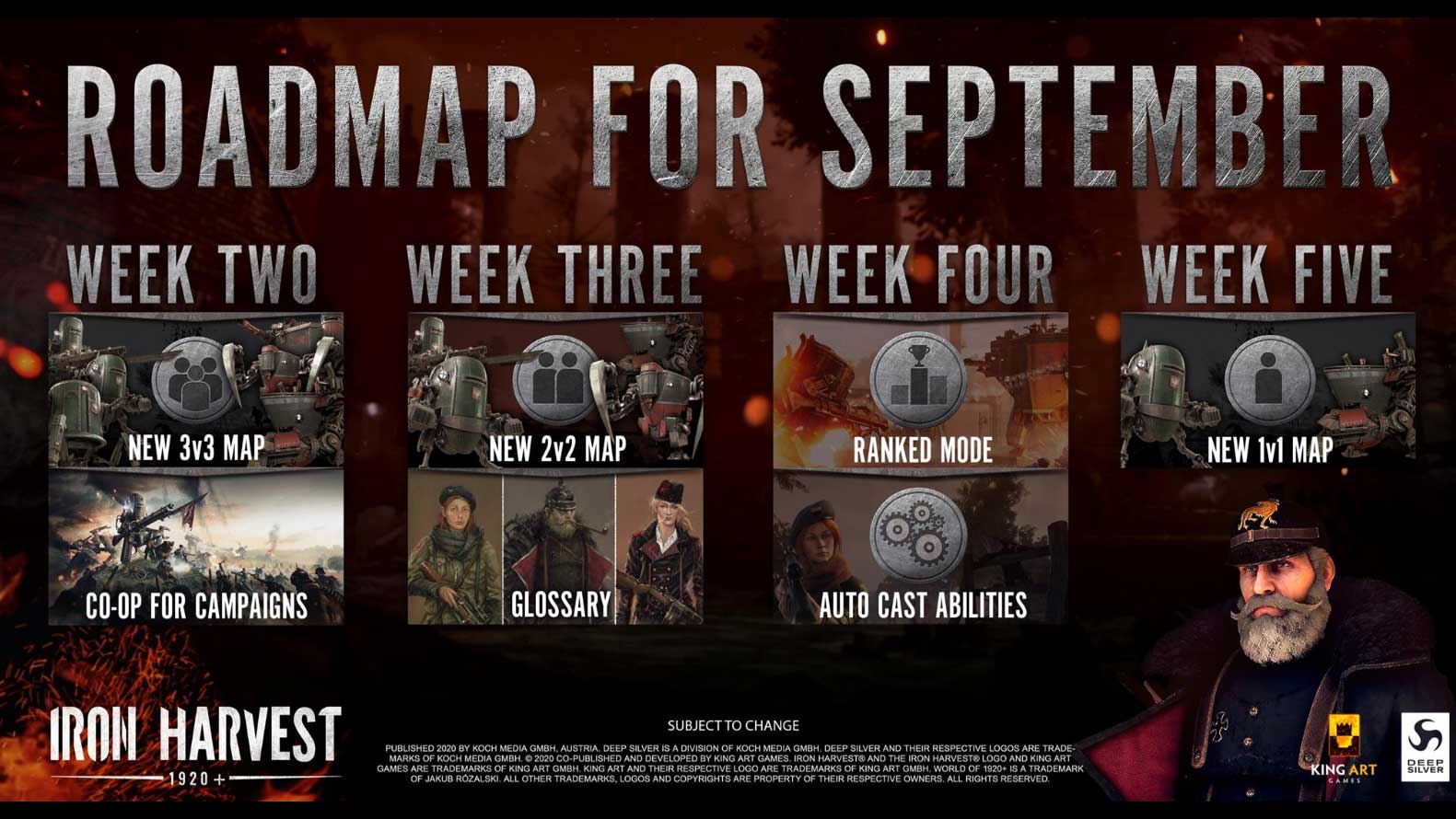 Iron Harvest Roadmap September babt