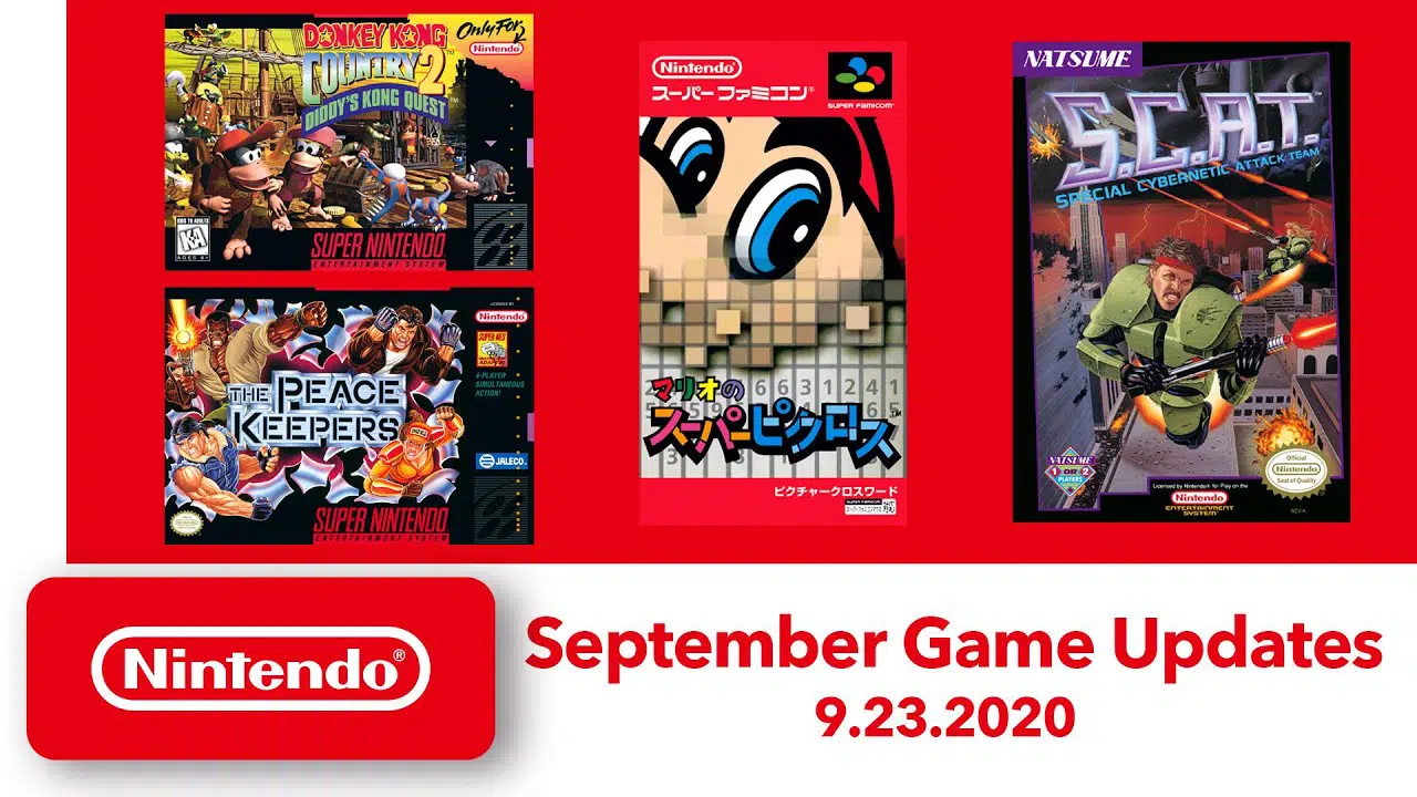 NES Super NES September Game Updates Nintendo Switch Online