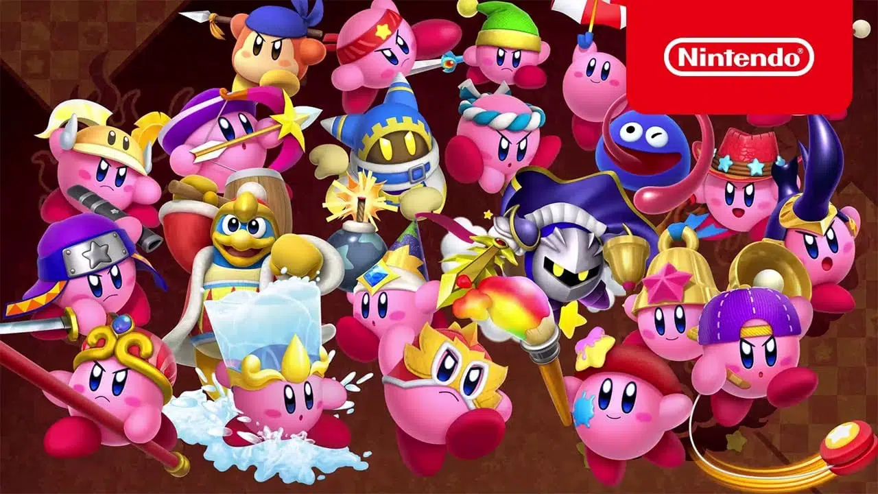 Schwert Stab Wrestling Maske und Waddle Dee – Kirby Fighters 2 Nintendo Switch