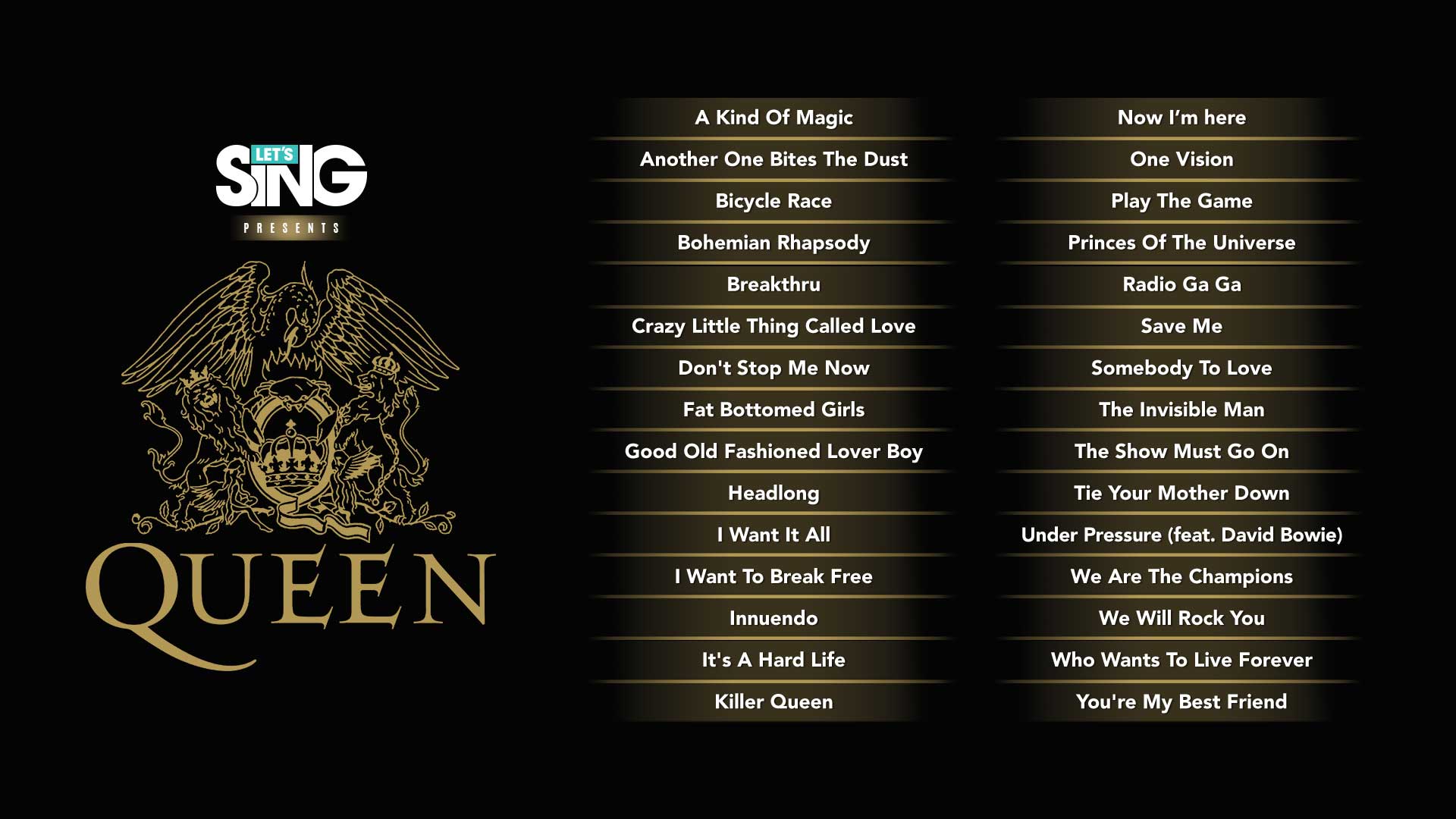 Let’s Sing presents Queen Übersicht aller QueenSongs gaminggrounds.de
