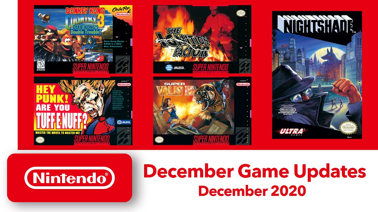 NES Super NES December Game Updates Nintendo Switch Online