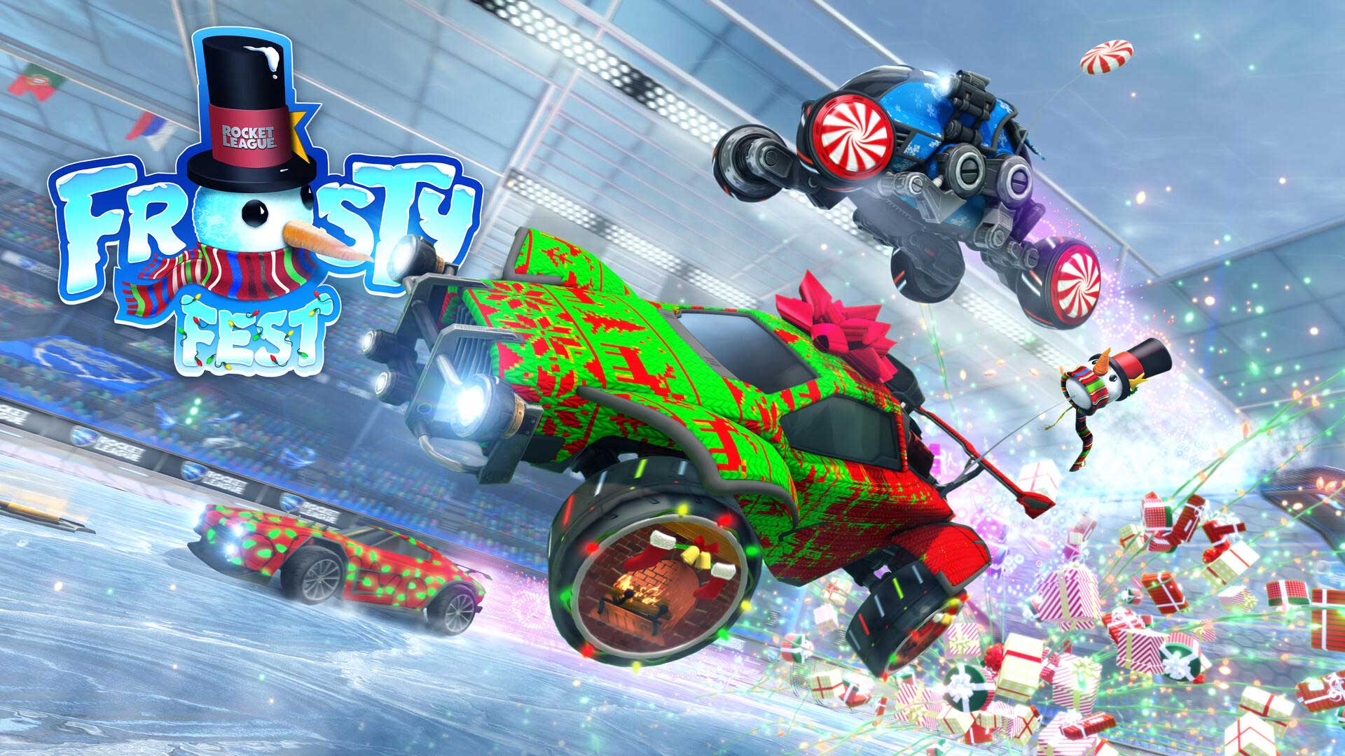 Das Frosty Fest in Rocket League ist gestartet! Quelle: Psyonix rl frostyfest coreart norllogo babt