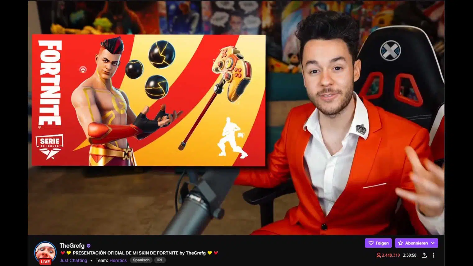 TheGrefg Fortnite Waiting Stream Viewer Record 14 babt