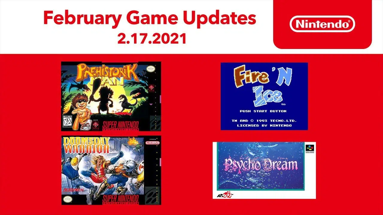 NES Super NES February 2021 Game Updates Nintendo Switch Online