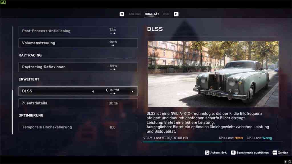 Watch Dogs: Legion läuft auch auf höchsten Einstellungen inklusive Raytracing konstant bei 60 FPS.