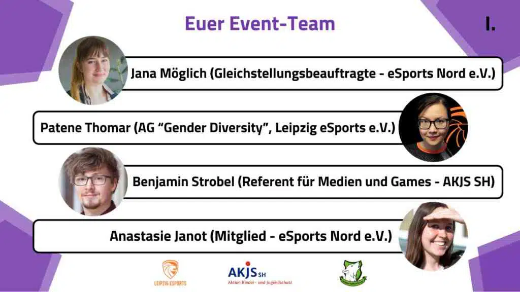 Das Event-Team. Quelle: eSports Nord e.V. Das Event-Team. Quelle: eSports Nord e.V.