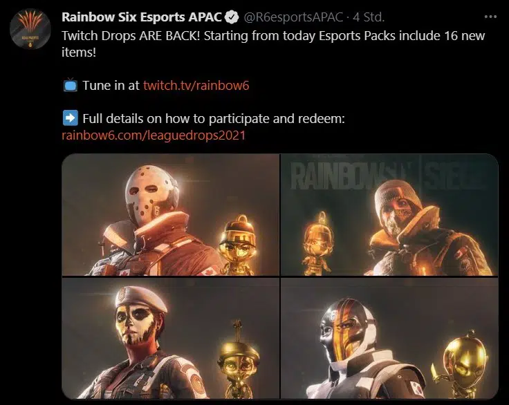 Rainbow Six Twitch Drops PL Pakete Rainbow Six Twitch Drops PL Pakete