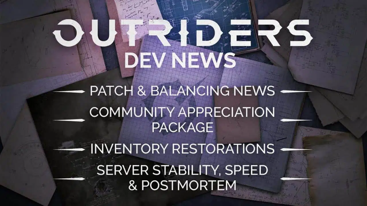 Outriders Patch Update News