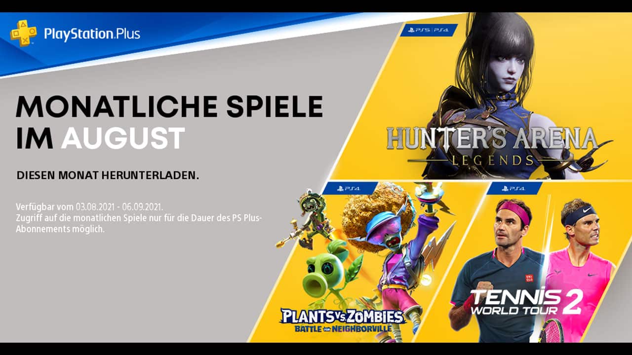 PS PlusTitel im August Plants vs. Zombies, Hunter’s Arena Legends