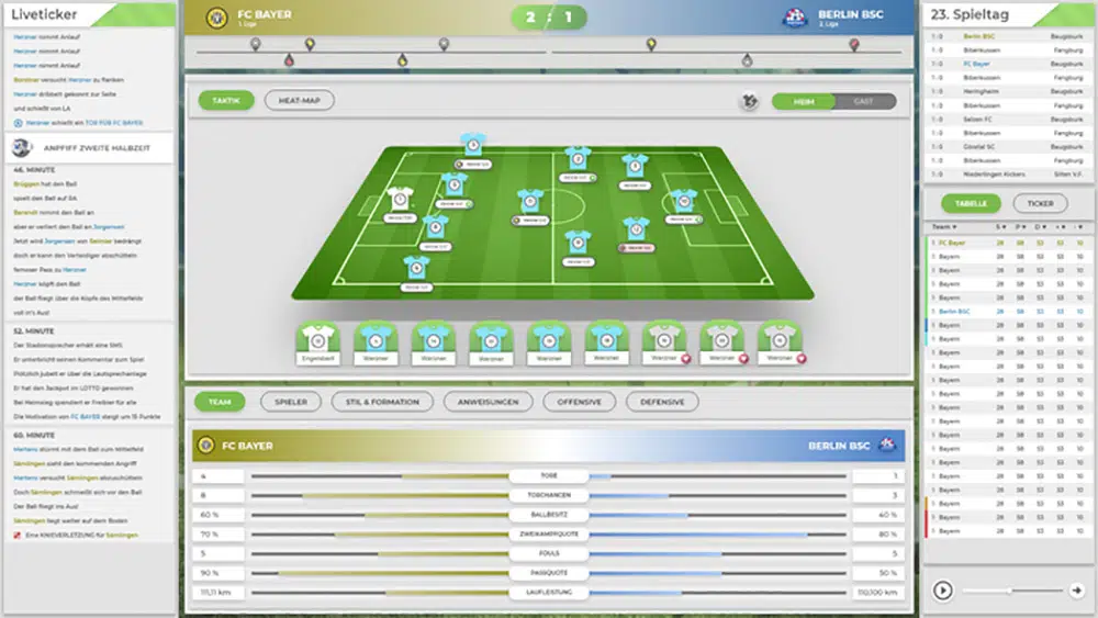 Anstoss 2022: Neues Update zeigt Taktik-Board und Heatmap