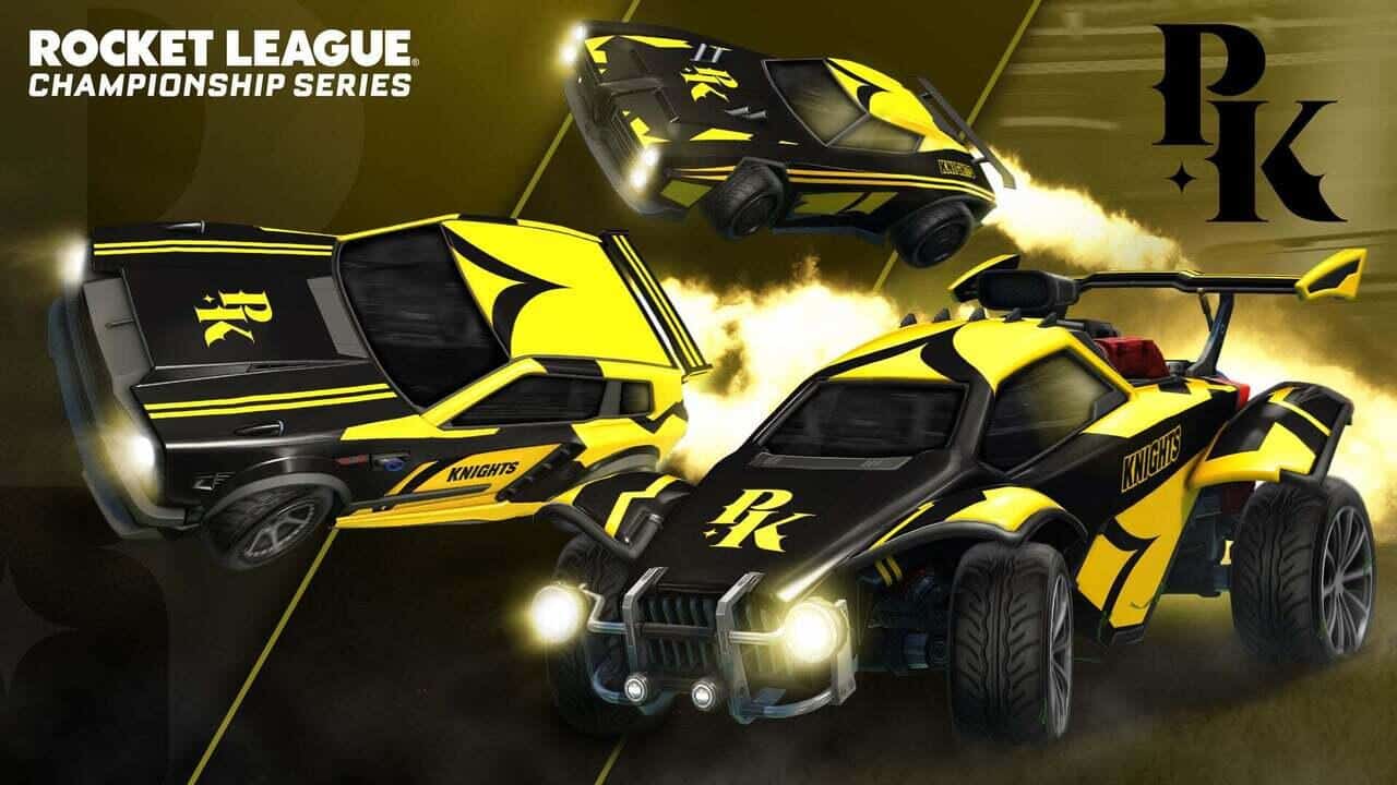 Die RLCS 2021/2022 E-Sport-Decals. Quelle: Psyonix / Epic Games Die RLCS 2021/2022 E-Sport-Decals. Quelle: Psyonix / Epic Games