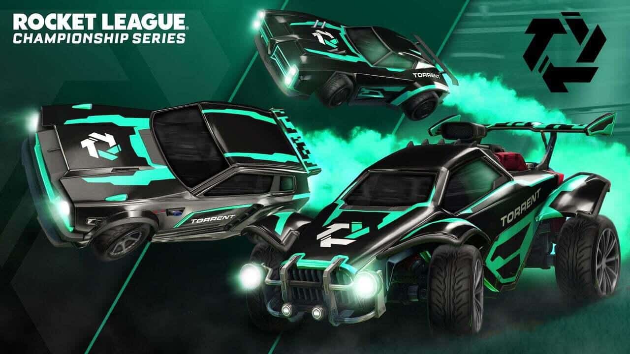 Die RLCS 2021/2022 E-Sport-Decals. Quelle: Psyonix / Epic Games Die RLCS 2021/2022 E-Sport-Decals. Quelle: Psyonix / Epic Games