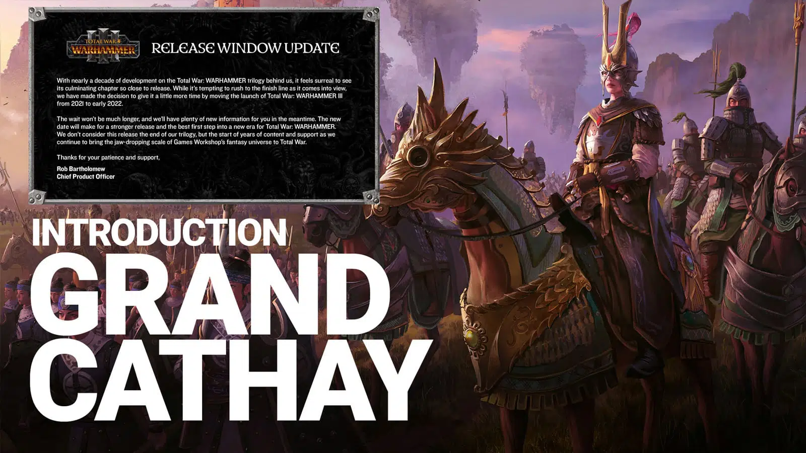 total war warhammer 3 release window update und grand cathay