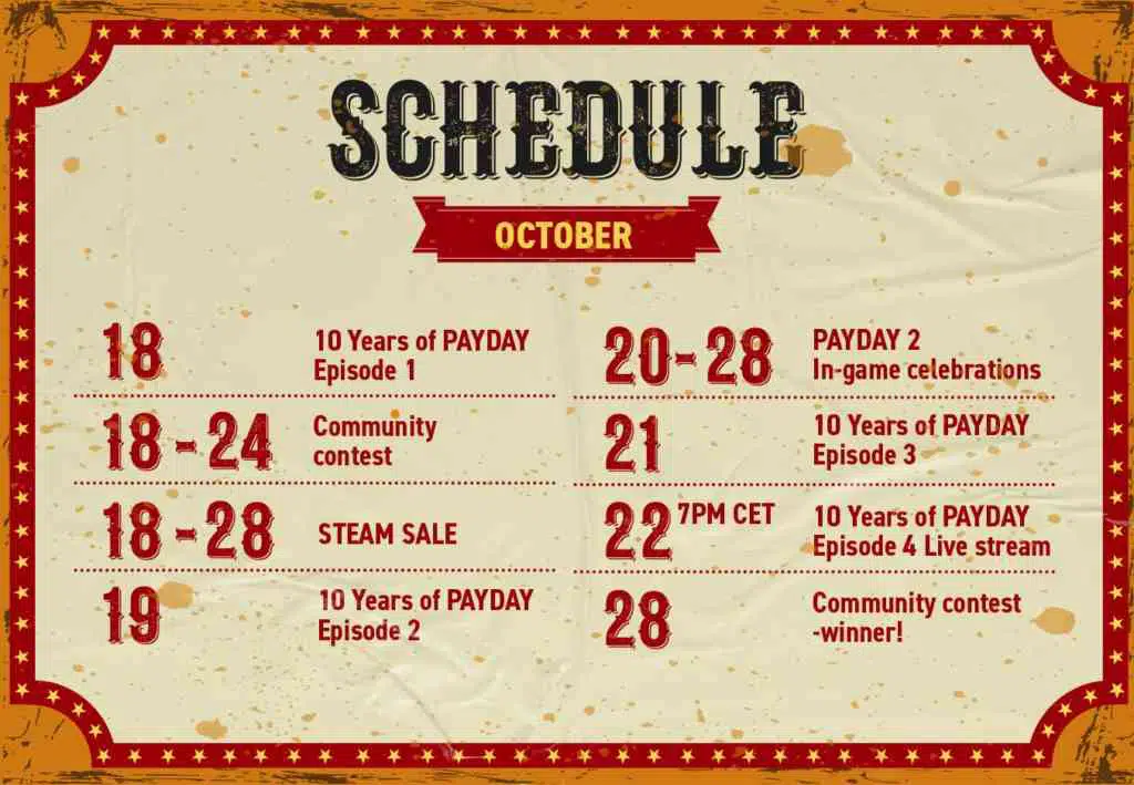 10 jahre payday zeitplan 10 jahre payday zeitplan