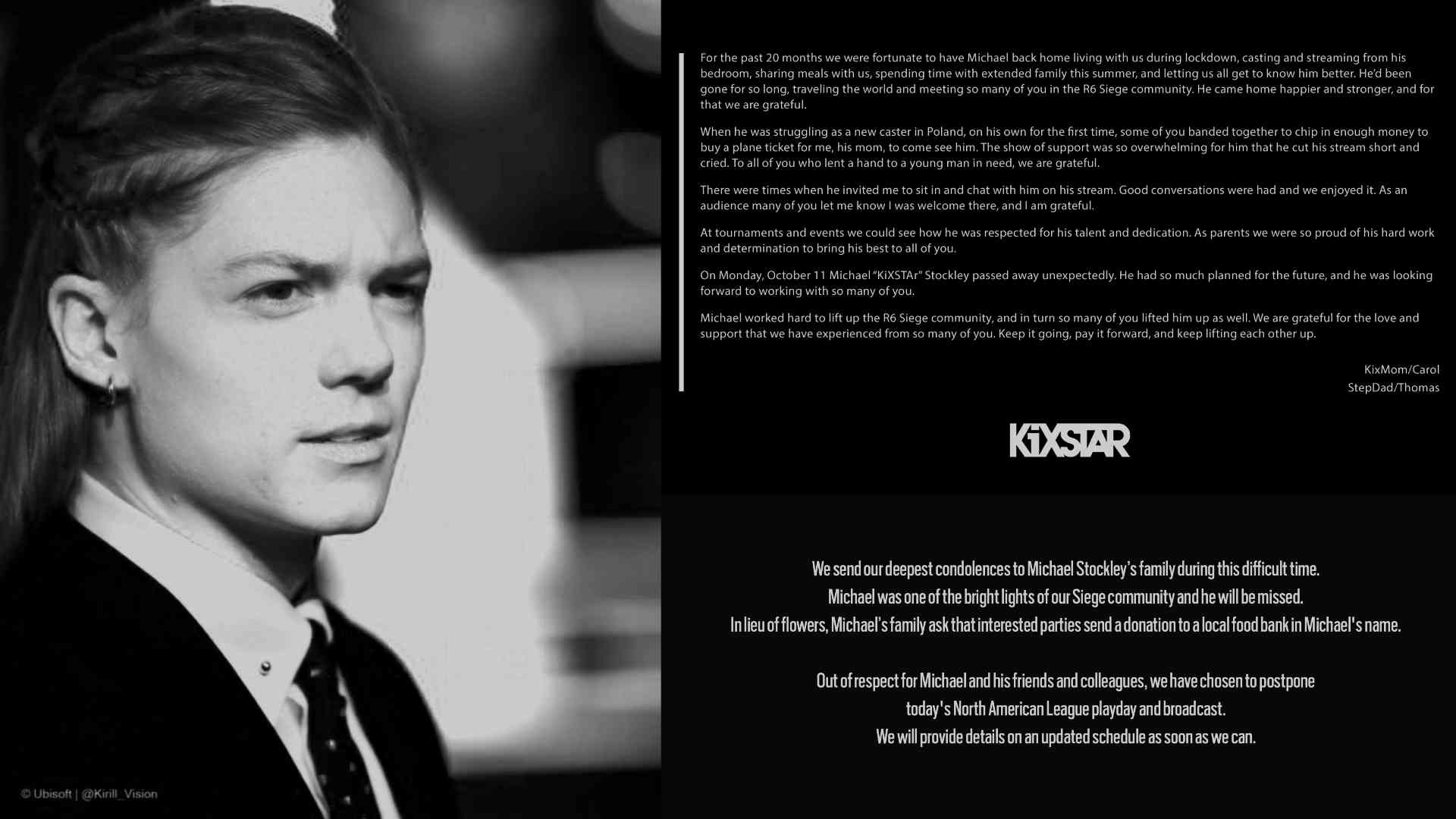 Rainbow Six Caster KiXSTAr nach Autounfall verstorben