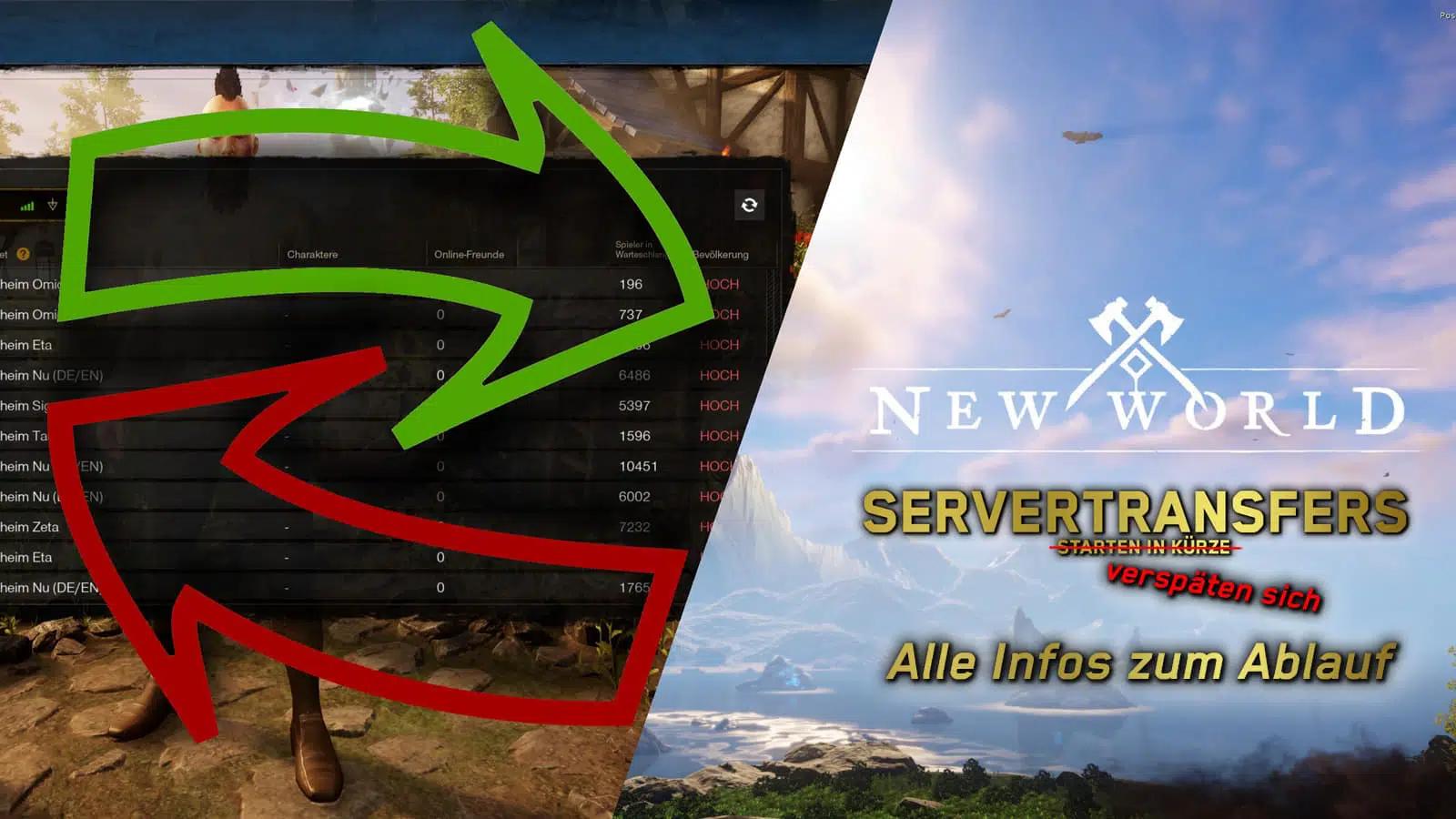 new world servertransfers delay