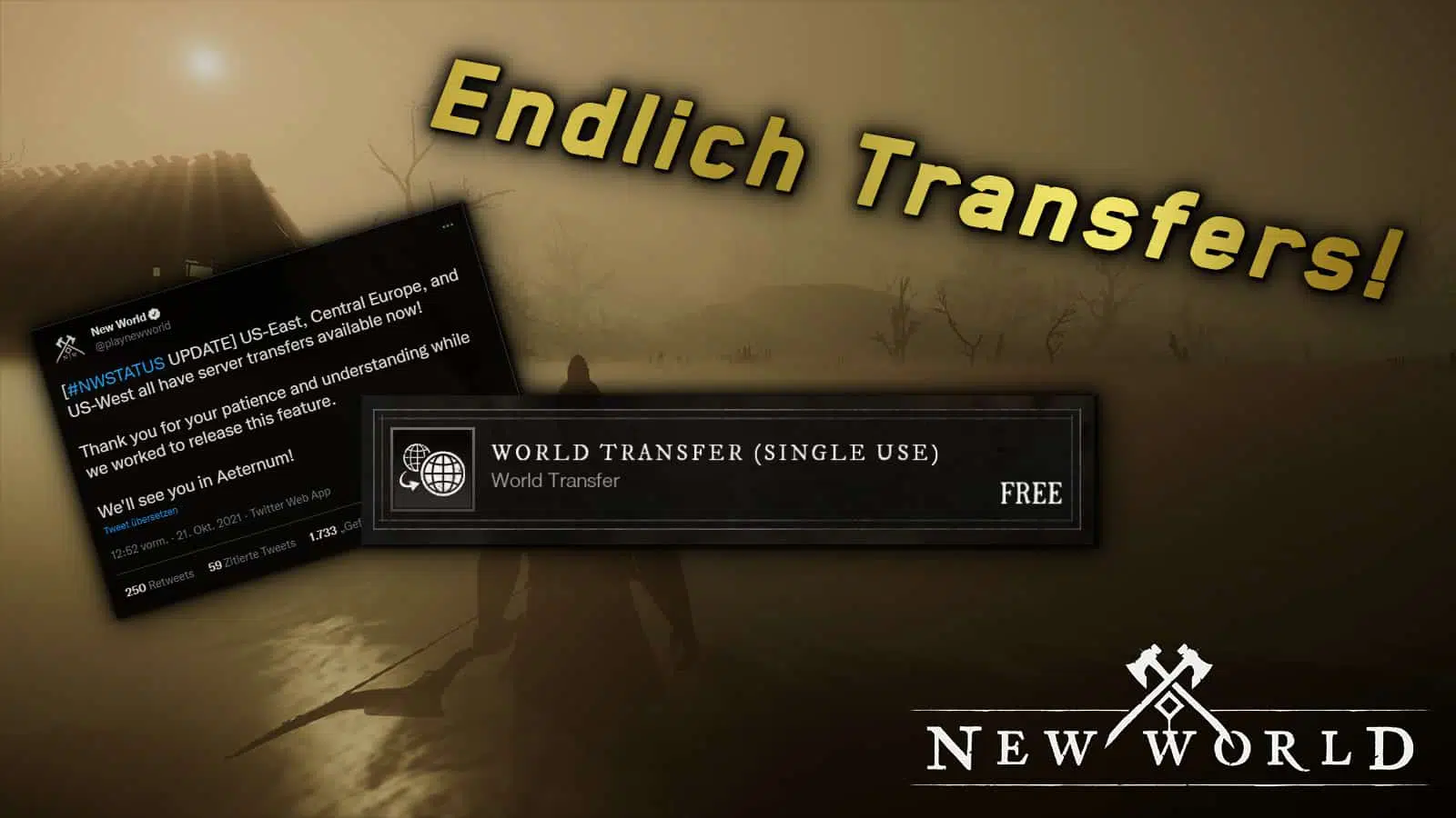 new world transfers live