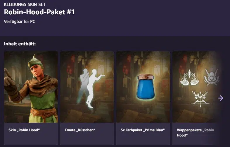 Das steckt im neuen Prime Gaming Paket für New World! Quelle: Twitch / Amazon Games Das steckt im neuen Prime Gaming Paket für New World! Quelle: Twitch / Amazon Games